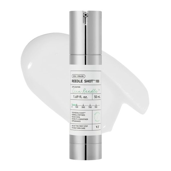 VT COSMETICS CICA Reedle Shot 100, Daily Night Exosome, Microneedling Serum, Centella Asiatica, Hyaluronic Acid, Exfoliation, Soft & Glass Skin, Korean Skin Booster, Valentine\'s Gift1.69Fl Oz (50ml)