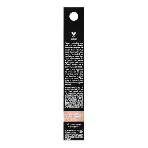 e.l.f. Liquid Metallic Eyeshadow, Gel Formula, Multi-Dimensional Finish For Bold Eye Looks, One-Swipe Coverage, Vegan & Cruelty-Free, Moon, 0.1 Fl Oz - Image 5