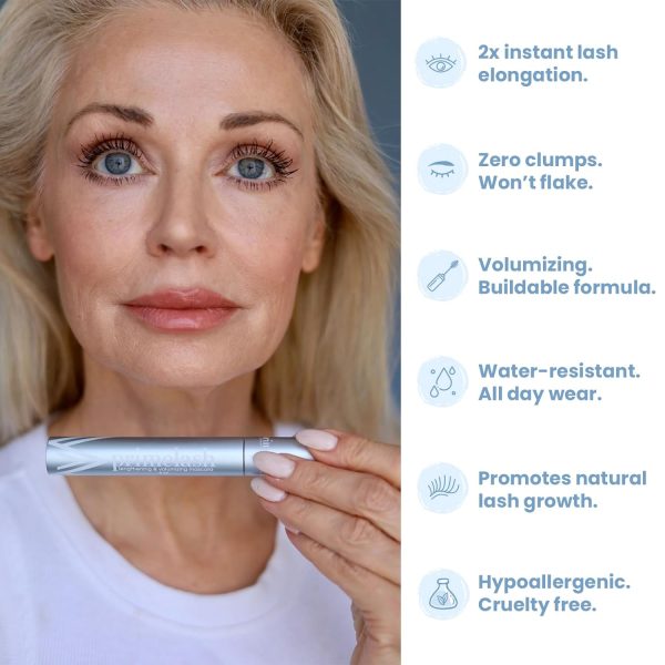 PrimeLash Mascara for Older Women – Volumizing, Incredible Length in 2 Coats – Long-Stay, Zero Clumps, Hypoallergenic (Black) - Image 2